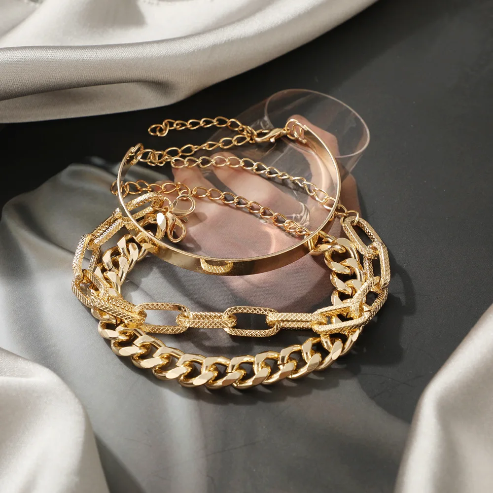2023 New Punk Gold Bracelet Personalized Multi layered Thick Chain Bracelets For Women Girls Jewelry Gift Accessories
2023 New Punk Gold Bracelet Personalized Multi layered Thick Chain Bracelets For Women Girls Jewelry Gift Accessories