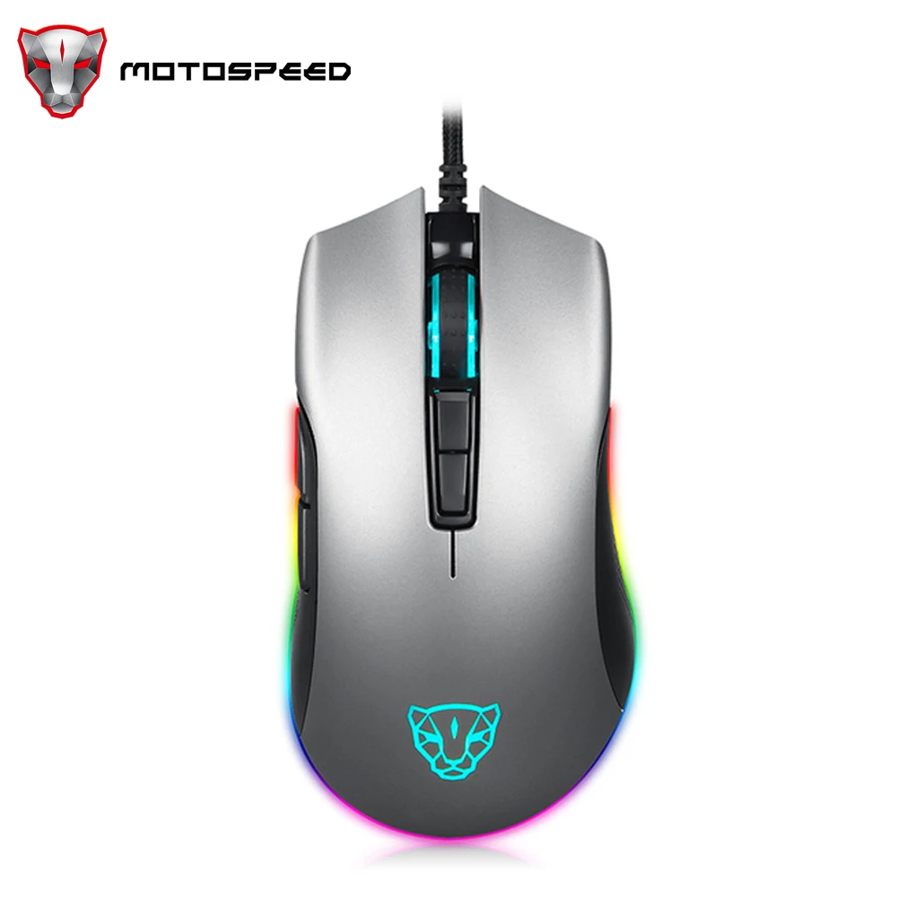 

Motospeed V70 Gaming Mouse RGB LED Backlight Optical USB Wired 7 Buttons Customize Macro Programming For Computer Notebook