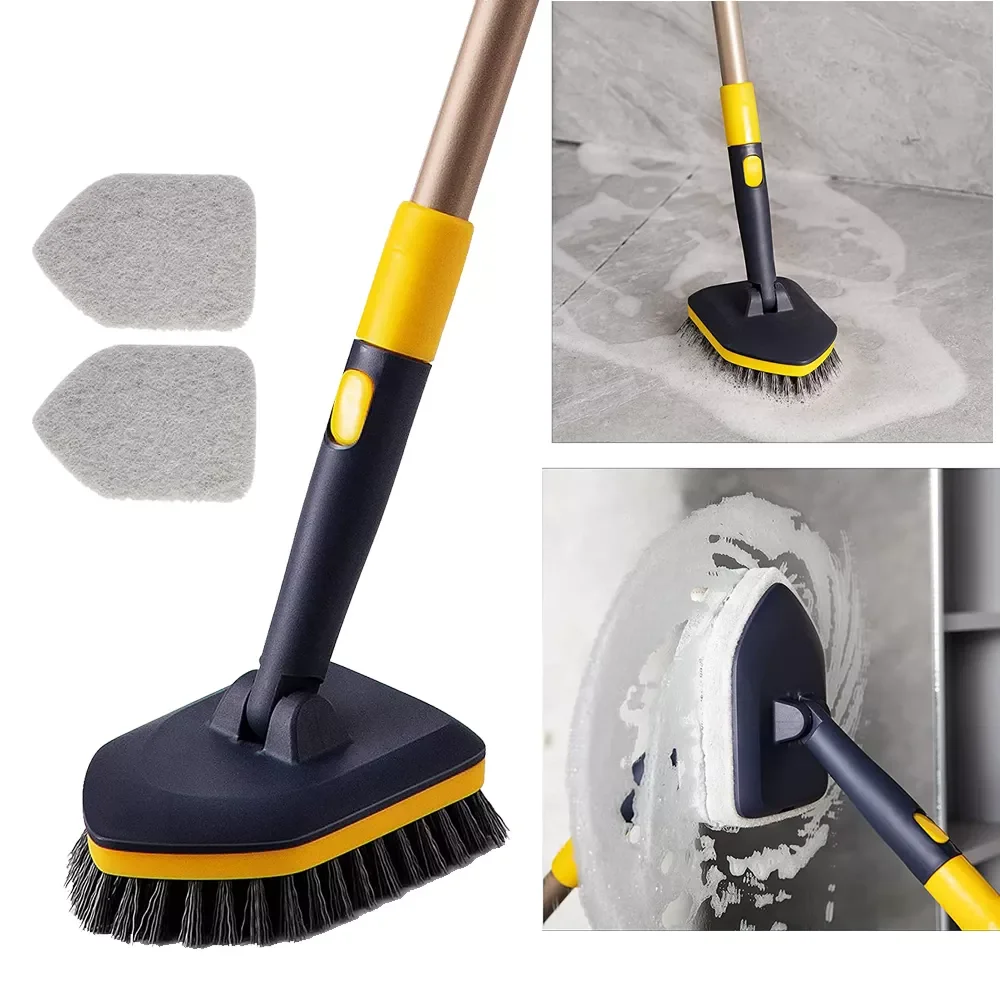 Tub Tile Scrubber Brush 2 in 1 Cleaning Brush 58.2" Adjustable Telescopic Pole Stiff Bristles Scouring Pads Cleaning Tools 
Tub Tile Scrubber Brush 2 in 1 Cleaning Brush 58.2" Adjustable Telescopic Pole Stiff Bristles Scouring Pads Cleaning Tools