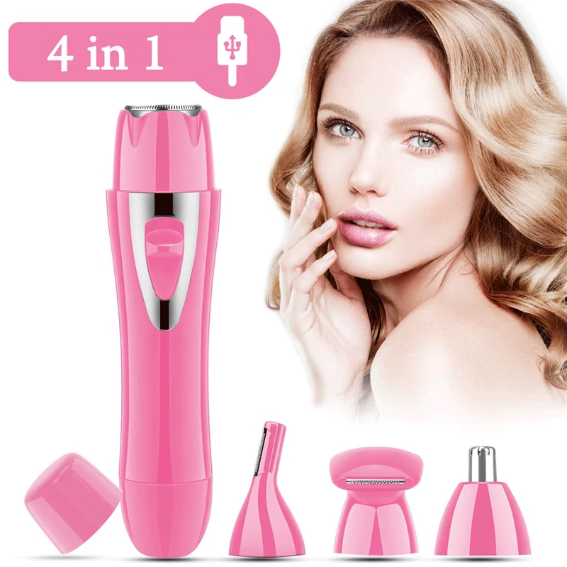 4 In 1 Hair Remover Machine USB Rechargeable Shaver Face Body Depilation Eyebrow Trimmer Multifunctional Electric Epilator
4 In 1 Hair Remover Machine USB Rechargeable Shaver Face Body Depilation Eyebrow Trimmer Multifunctional Electric Epilator