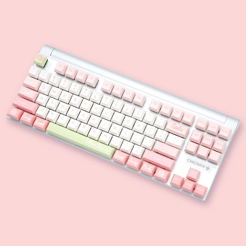 Механическая клавиатура Cherry Mx8.0 персиковый подарок на день рождения черная