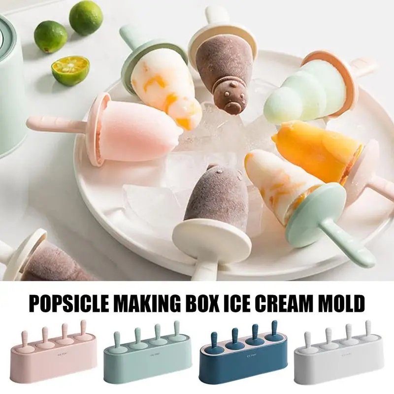Popsicles Molds 4 Cells DIY Homemade Ice-lolly Reusable Popsicle Mold With Sticks Popsicle Molds For Children Ice Cream Tools
Popsicles Molds 4 Cells DIY Homemade Ice-lolly Reusable Popsicle Mold With Sticks Popsicle Molds For Children Ice Cream Tools