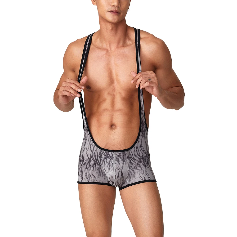 Sexy Mens Comfortable Sports Jockstrap Underwear Leotard Hollow Out Backless Bodysuit Tiger Stripe Soft Boxers Erotic Jumpsuit
Sexy Mens Comfortable Sports Jockstrap Underwear Leotard Hollow Out Backless Bodysuit Tiger Stripe Soft Boxers Erotic Jumpsuit