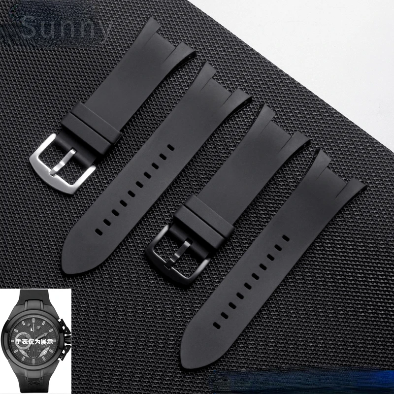 Ремешок резиновый для часов Armani Ax1803 1802 1050 водонепроницаемый потостойкий