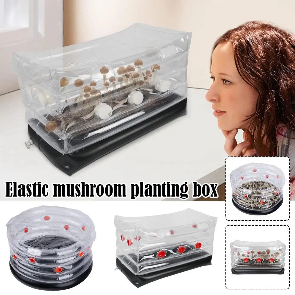 

Round Mushroom Monotub Kit-Inflatable Mushroom Grow Bag With Plugs And Filters For Fresh Air Exchange,Garden Mushroom Grow Kit