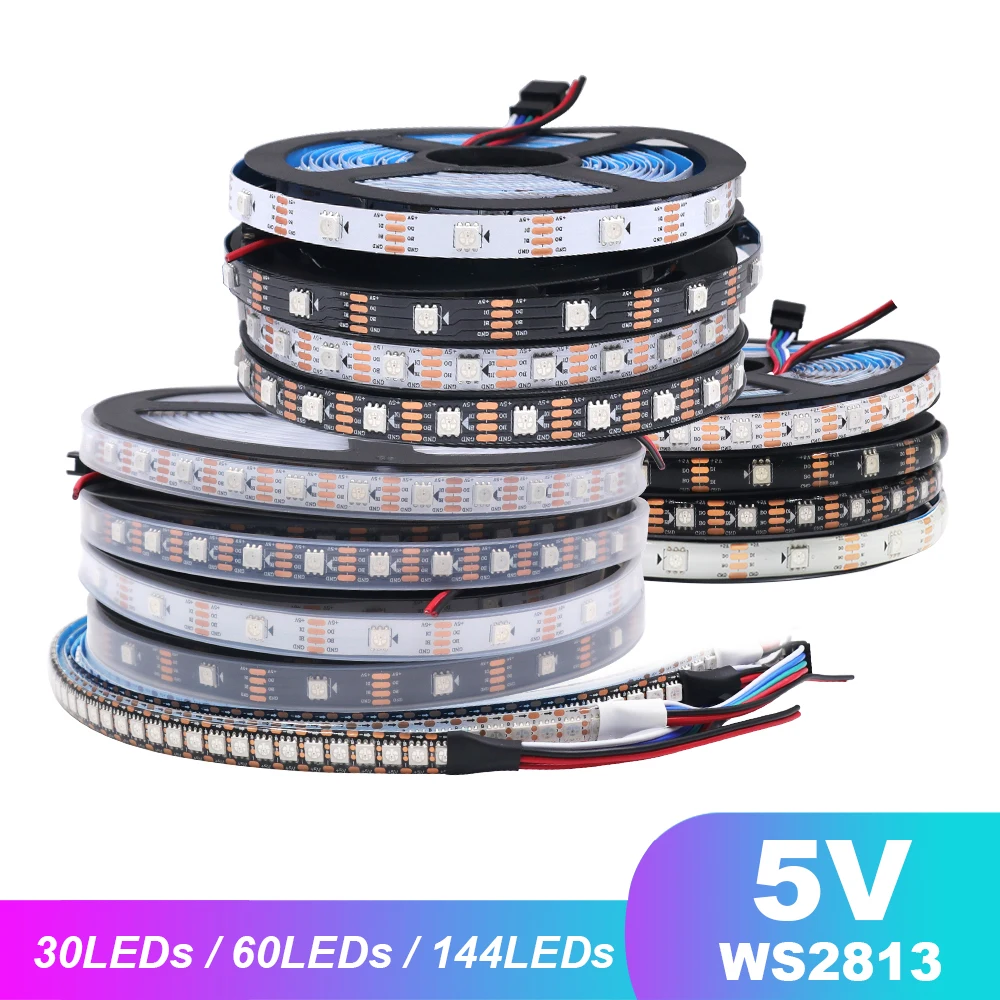 DC 5V 12V WS2813 WS2815 30 60 144 Led IP30 67 Individually Addressable Smart Pixels LED Strip Flexible Ribbon Rope Magic Light 
DC 5V 12V WS2813 WS2815 30 60 144 Led IP30 67 Individually Addressable Smart Pixels LED Strip Flexible Ribbon Rope Magic Light