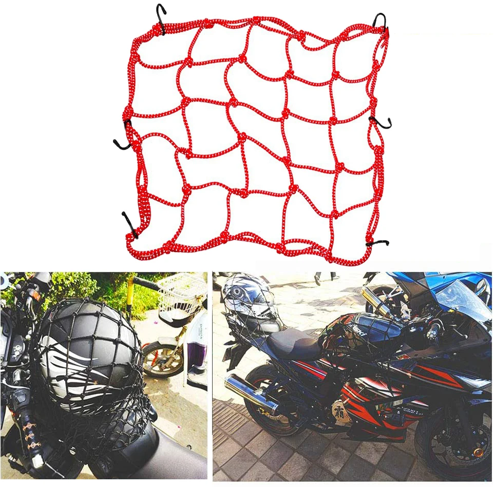 Super Strong Stretch Heavy-Duty 15" Cargo Organizer Net for Motorcycle Helmet Luggage storage Net Red
Super Strong Stretch Heavy-Duty 15" Cargo Organizer Net for Motorcycle Helmet Luggage storage Net Red
