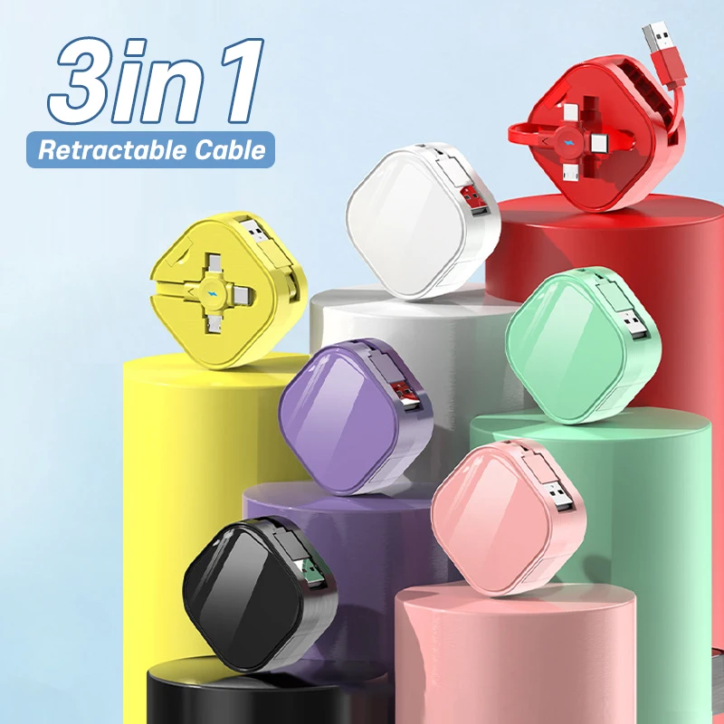 3In1 Retractable 5A Charge Cable Micro USB Type C Fast Charger Micro USB TypeC Data Cable For iPhone 14 13 Samsung Xiaomi Huawei
3In1 Retractable 5A Charge Cable Micro USB Type C Fast Charger Micro USB TypeC Data Cable For iPhone 14 13 Samsung Xiaomi Huawei