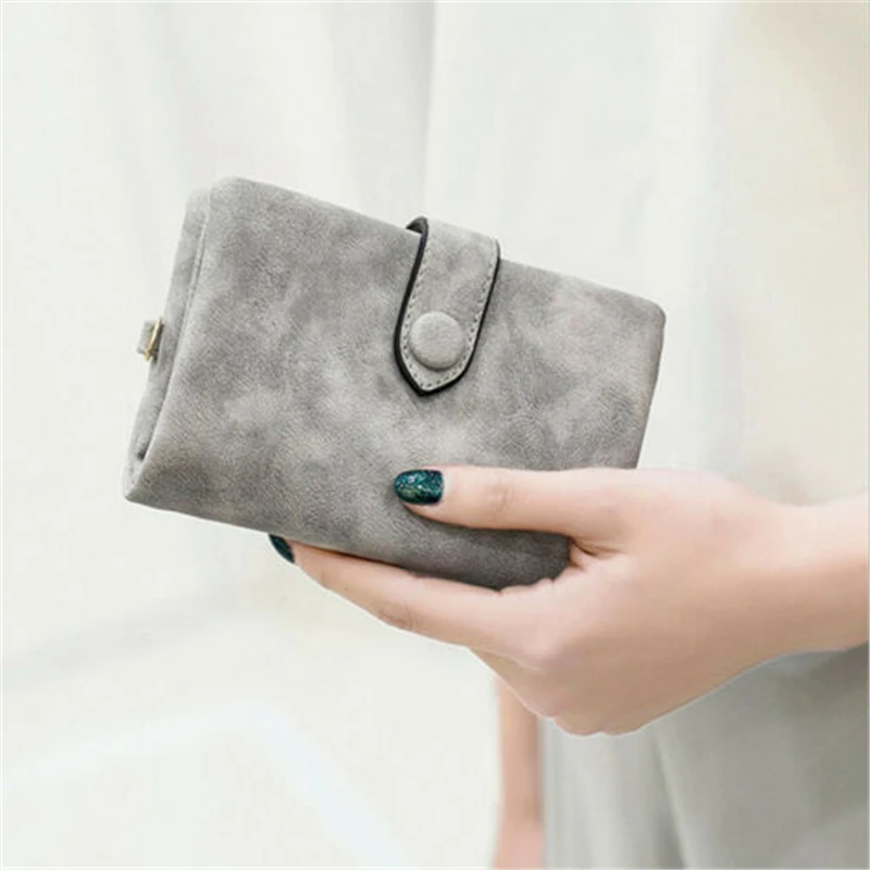 

Direct sales Female Frosted Wallet Short Korean Student Small Fresh and Lovely Three Fold Wallet Card Bag