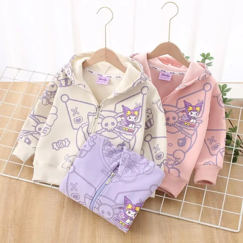 Sanrio Kawaii Kuromi Children's Cardigan Jacket Plus Velvet Warm Zipper Shirt Autumn and Winter High Quality Top Y2K Girls Gift
Sanrio Kawaii Kuromi Children's Cardigan Jacket Plus Velvet Warm Zipper Shirt Autumn and Winter High Quality Top Y2K Girls Gift