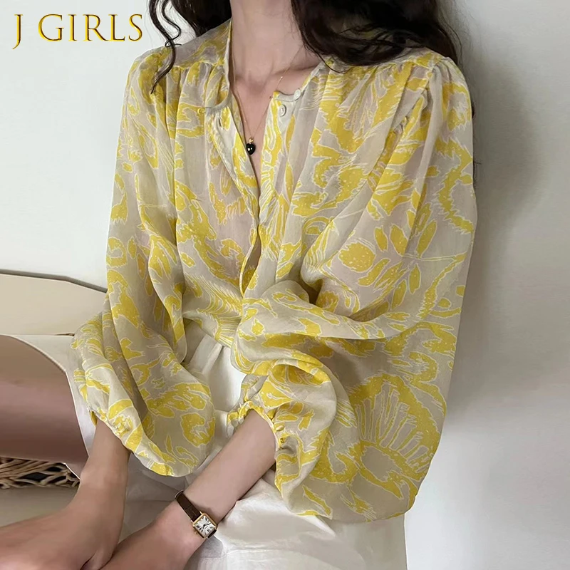 Женская свободная однобортная рубашка J GIRLS с круглым вырезом и акварельным принтом, Корейская шикарная летняя тонкая Солнцезащитная рубаш...
Женская свободная однобортная рубашка J GIRLS с круглым вырезом и акварельным принтом, Корейская шикарная летняя тонкая Солнцезащитная рубаш...