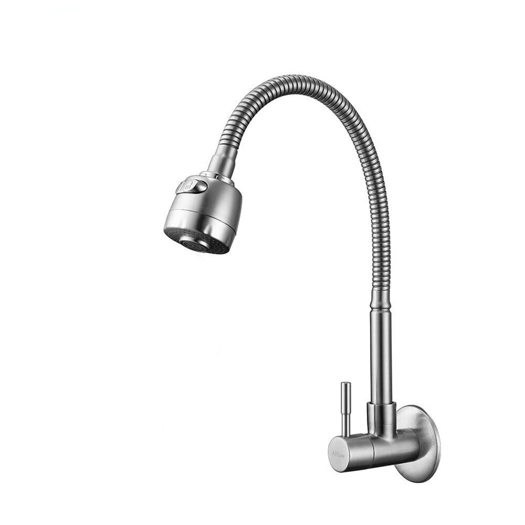 1PC 304 Stainless Steel Bicock Laundry Pool Single Cold Faucet Shower Head Universal Mop Pool Tap Wall Mount Thread G1/2'
1PC 304 Stainless Steel Bicock Laundry Pool Single Cold Faucet Shower Head Universal Mop Pool Tap Wall Mount Thread G1/2'