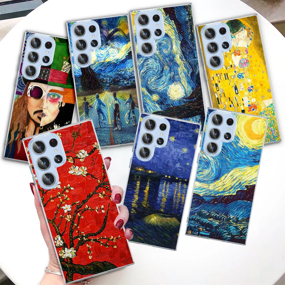 Прозрачный чехол для Samsung Galaxy S23 S22 Ultra S21 S20 FE, чехлы из ТПУ для телефонов S10 5G S9 S8 Plus S10e S7, чехол с изображением звездной ночи Ван Гога
Прозрачный чехол для Samsung Galaxy S23 S22 Ultra S21 S20 FE, чехлы из ТПУ для телефонов S10 5G S9 S8 Plus S10e S7, чехол с изображением звездной ночи Ван Гога