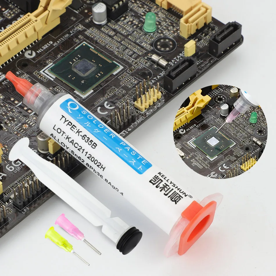 KELLYSHUN Needle Tube Type Solder Paste For Phone Repair BGA SMT PCB IC Manual DIY Welding
KELLYSHUN Needle Tube Type Solder Paste For Phone Repair BGA SMT PCB IC Manual DIY Welding