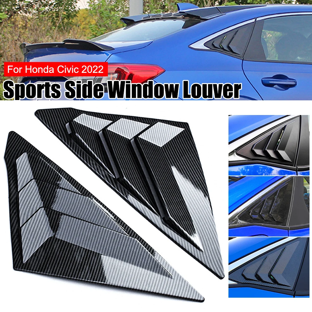 2PCS Car Rear Side Window Louver Triangle Blind Cover Vent Carbon Fiber Black Car Styling for Honda Civic 2022 Auto Accessories
2PCS Car Rear Side Window Louver Triangle Blind Cover Vent Carbon Fiber Black Car Styling for Honda Civic 2022 Auto Accessories