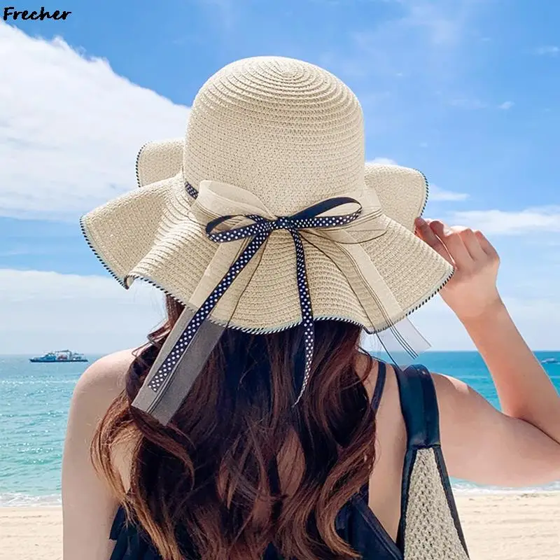 Lovely Summer Beach Hat Wedding Party Raffia Hats Women Curly Brim Sun Hats Ladies Trendy Chapeau Ribbon Bow Caps Straw Panama
Lovely Summer Beach Hat Wedding Party Raffia Hats Women Curly Brim Sun Hats Ladies Trendy Chapeau Ribbon Bow Caps Straw Panama
