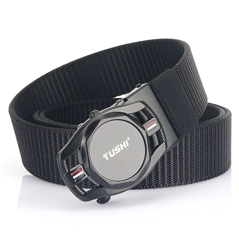 Fashionable New Men Belt Toothless Alloy Automatic Buckle Nylon Woven Belt Luxury Brand Design Outdoor Tactical Canvas Belt A827
Fashionable New Men Belt Toothless Alloy Automatic Buckle Nylon Woven Belt Luxury Brand Design Outdoor Tactical Canvas Belt A827