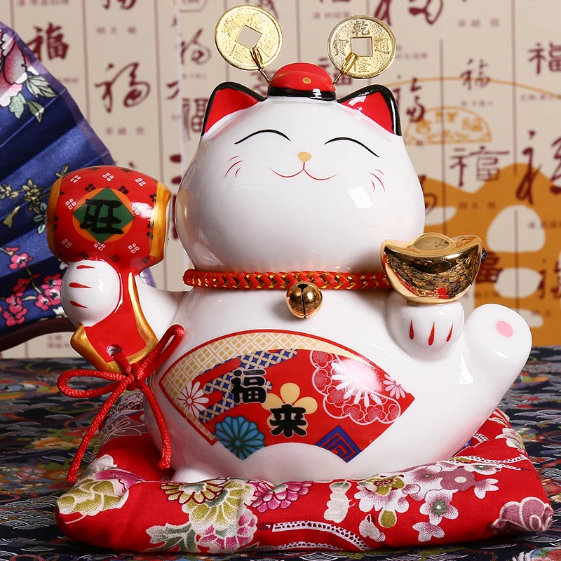 6-дюймовый Керамический Манеки Neko, украшение, кошка на удачу, копилка, копилка, фигурка фэн-шуй, фигурка для домашнего декора
6-дюймовый Керамический Манеки Neko, украшение, кошка на удачу, копилка, копилка, фигурка фэн-шуй, фигурка для домашнего декора
