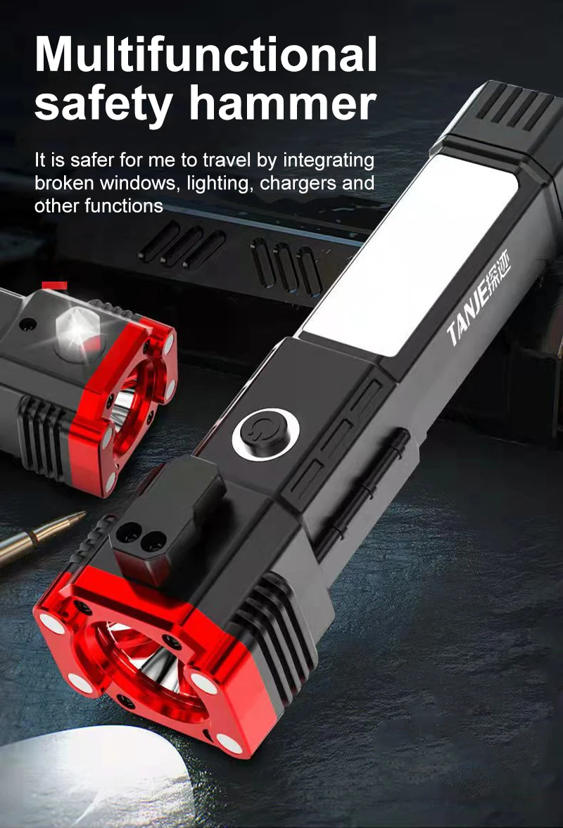 2023 Multi-functional Car Flashlight Car Safety Hammer Fire Emergency Life-saving Car Self-rescue Escape Hammer Window Breaker
2023 Multi-functional Car Flashlight Car Safety Hammer Fire Emergency Life-saving Car Self-rescue Escape Hammer Window Breaker