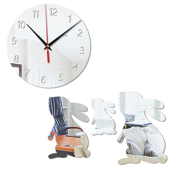 Creative Jade Rabbit Moon Watching Acrylic Fashion Silent Wall Clock Living Room Decoration Simple And Generous 201
Creative Jade Rabbit Moon Watching Acrylic Fashion Silent Wall Clock Living Room Decoration Simple And Generous 201