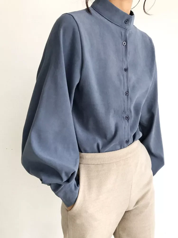 Y2KNew womentops traf Y2K roupas femininas Elegant OL Shirts Lantern Long Sleeve Women Spring Button Up Designed Blouse Stand Co
Y2KNew womentops traf Y2K roupas femininas Elegant OL Shirts Lantern Long Sleeve Women Spring Button Up Designed Blouse Stand Co