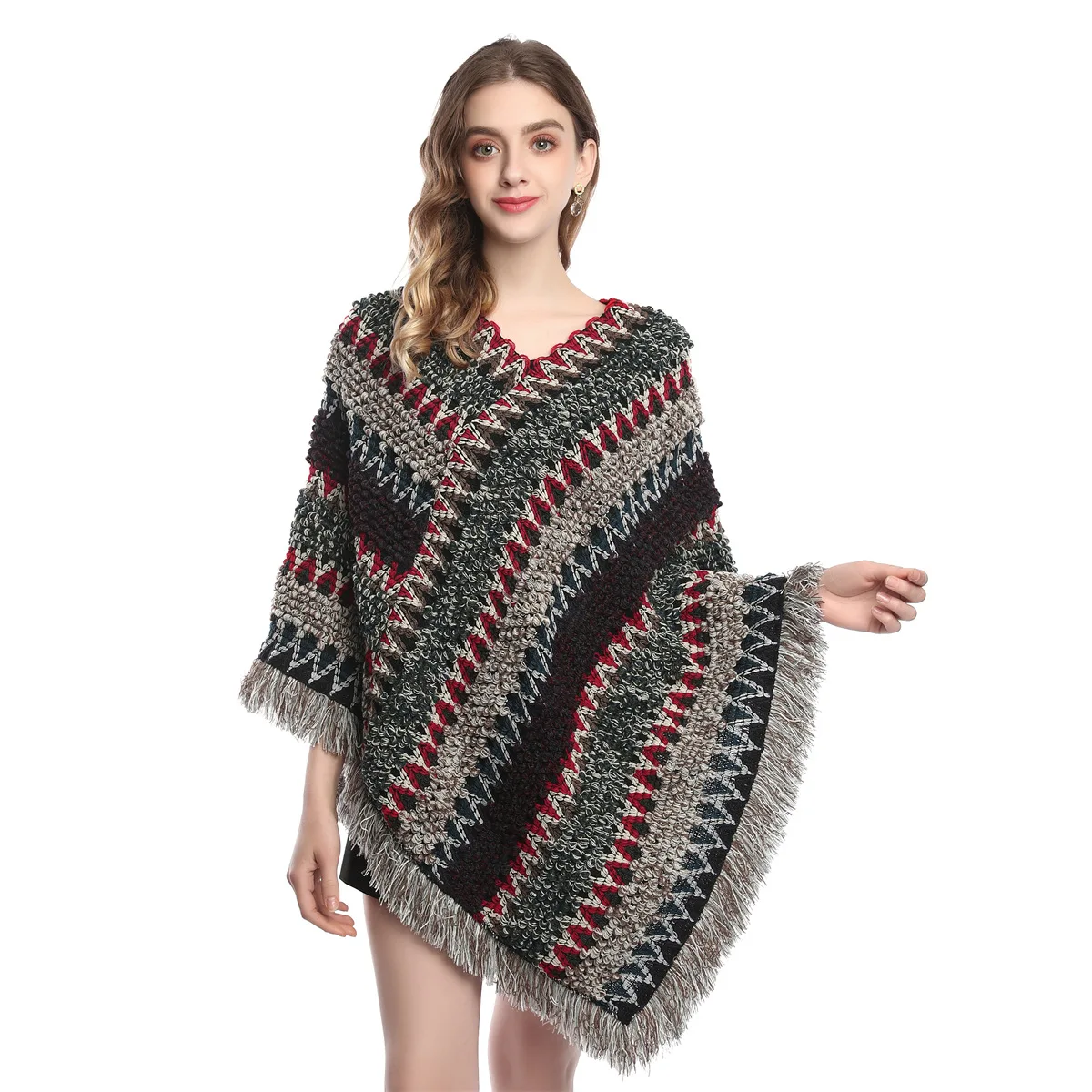 2022 Autumn and Winter New Ethnic Style Color Matching Irregular Tassel Design Mohair Coat Cloak Shawl
2022 Autumn and Winter New Ethnic Style Color Matching Irregular Tassel Design Mohair Coat Cloak Shawl