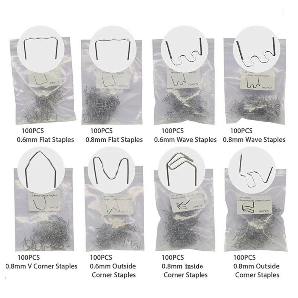 800PCS Plastic Repair Welding Nail Standard Pre Cut Hot Staples For Car Bumper Bodywork Repairs Machine Welding Hot Stapler
800PCS Plastic Repair Welding Nail Standard Pre Cut Hot Staples For Car Bumper Bodywork Repairs Machine Welding Hot Stapler