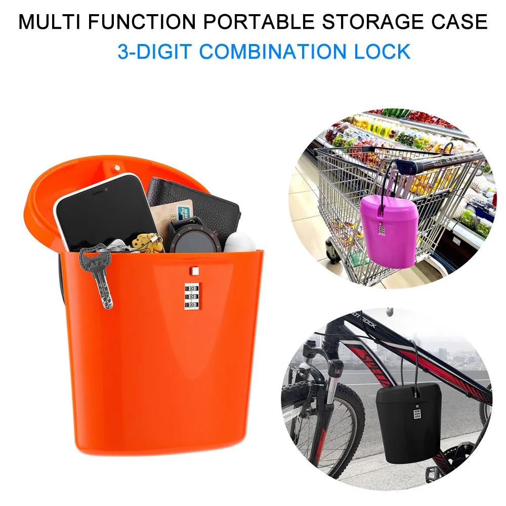 

Creative 2L Portable Safe Case Bucket 3-digit Combination Lock With Rope Outdoor Camp Hiking Sports Hidden Security Storage Box