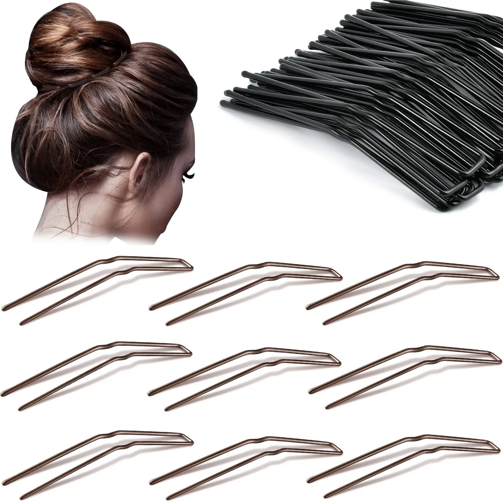 12pcs Ballet Hairpins U Shaped Bobby Pins Hair Styling Pins for Women Girls Updo Metal U Bun Hair Clips for All Hair Types
12pcs Ballet Hairpins U Shaped Bobby Pins Hair Styling Pins for Women Girls Updo Metal U Bun Hair Clips for All Hair Types