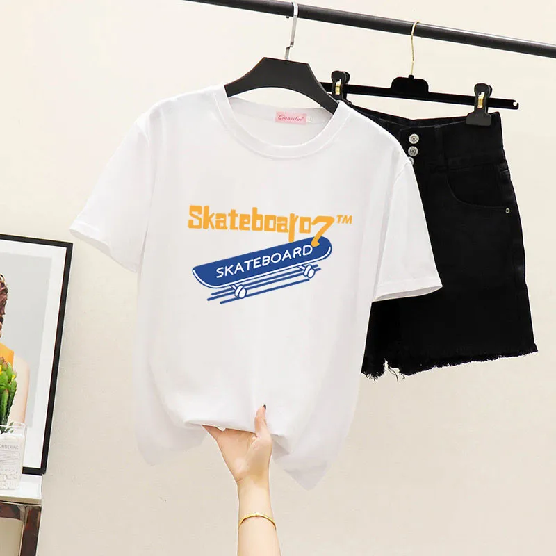 Elegant Short Sleeve T Shirts Ladies Harajuku Shirt Fashion Women Summer Casual Tops Female Letters Printing Tees Girls T-Shirt
Elegant Short Sleeve T Shirts Ladies Harajuku Shirt Fashion Women Summer Casual Tops Female Letters Printing Tees Girls T-Shirt
