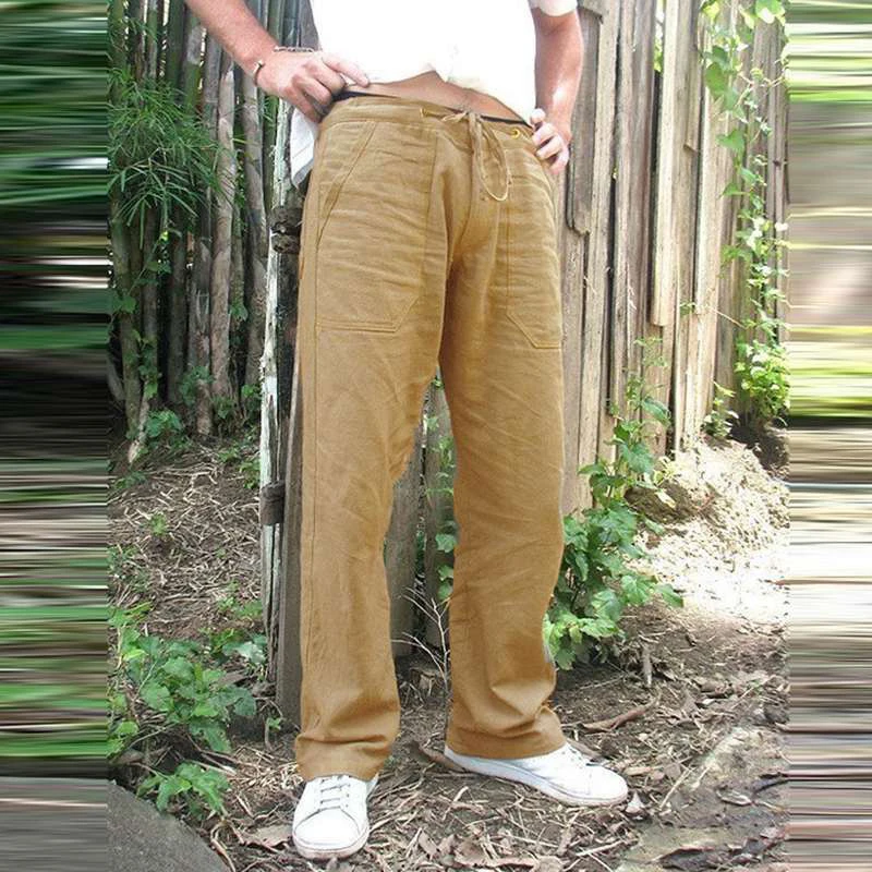2021 Thin Style Men Solid Color Cotton Linen Pants Summer Mid Waist Drawstring Straight Loose Pants Large Size Joggers Trousers
2021 Thin Style Men Solid Color Cotton Linen Pants Summer Mid Waist Drawstring Straight Loose Pants Large Size Joggers Trousers