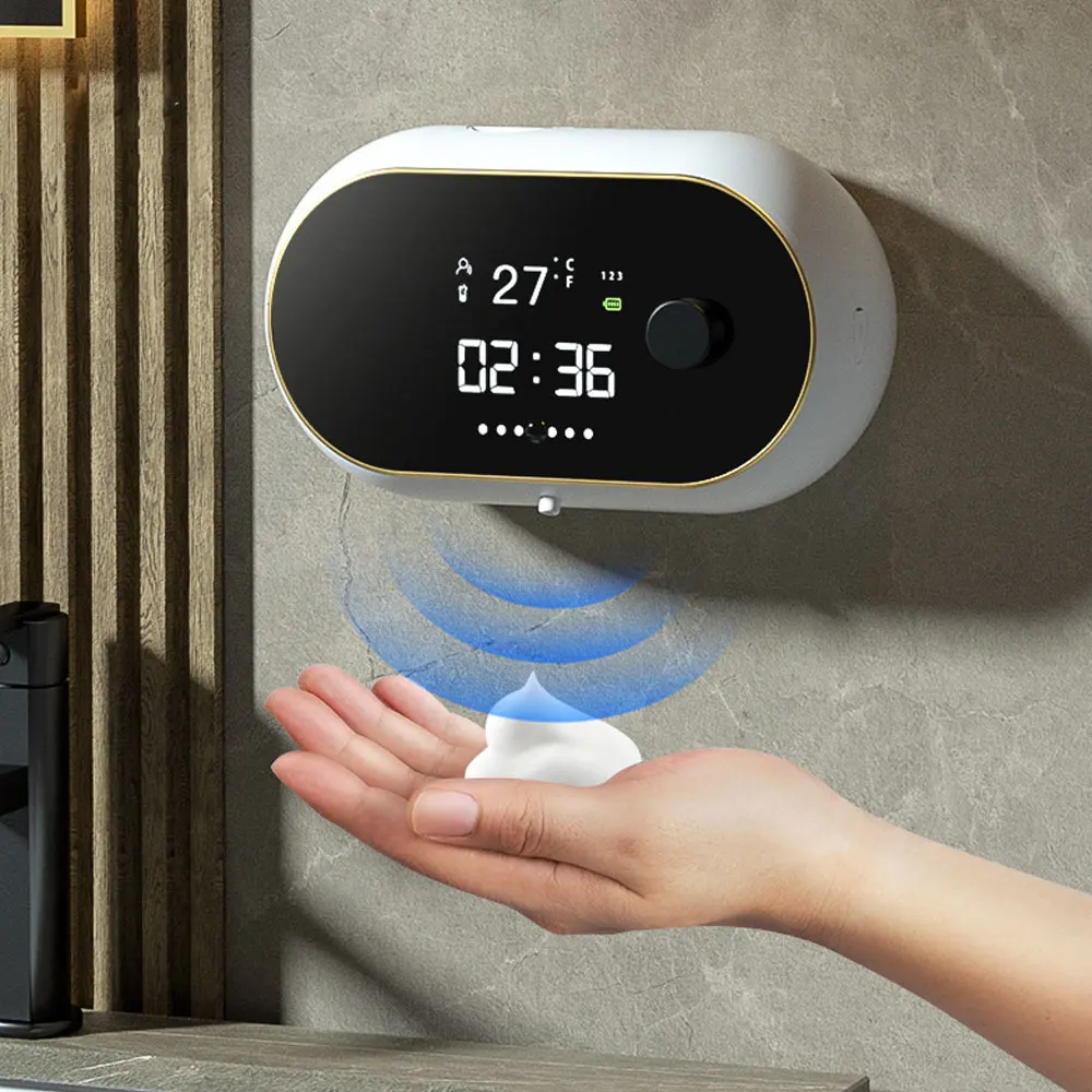 USB Charge Automatic Foam Soap Dispenser Touchless Sensor Liquid Foam Machine Time Temperature Display Wall Mount Hand Sanitizer
USB Charge Automatic Foam Soap Dispenser Touchless Sensor Liquid Foam Machine Time Temperature Display Wall Mount Hand Sanitizer