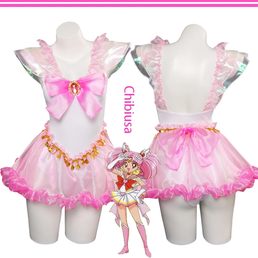 Chibiusa Cosplay Swimsuit Anime Sailor Moon Women Pink Swimwear Bathing Suit Female Set For Halloween Carnival Costumes
Chibiusa Cosplay Swimsuit Anime Sailor Moon Women Pink Swimwear Bathing Suit Female Set For Halloween Carnival Costumes