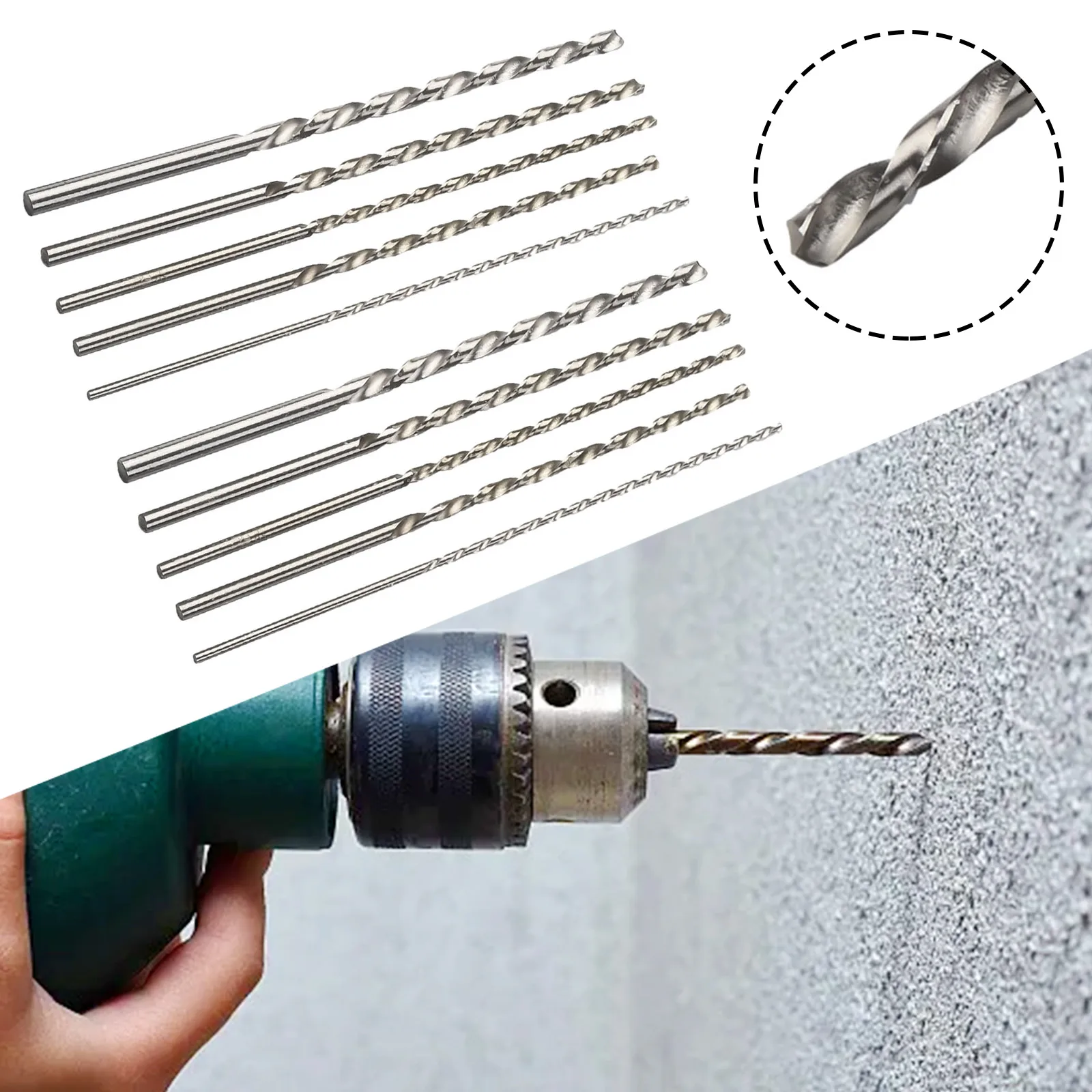 10pcs 150mm Extra Long High Speed Steel Drill Bit Straight Shank Auger Bits Set For Electric Drills Power Tools 2/3/3.5/4/5mm
10pcs 150mm Extra Long High Speed Steel Drill Bit Straight Shank Auger Bits Set For Electric Drills Power Tools 2/3/3.5/4/5mm