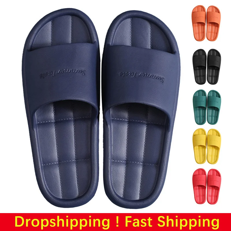 Home Slippers Couple Summer Indoor Skid Proof Bathroom Slippers Sandals Hotel Solid Color Men Women Flip Flops Flat Shoes
Home Slippers Couple Summer Indoor Skid Proof Bathroom Slippers Sandals Hotel Solid Color Men Women Flip Flops Flat Shoes