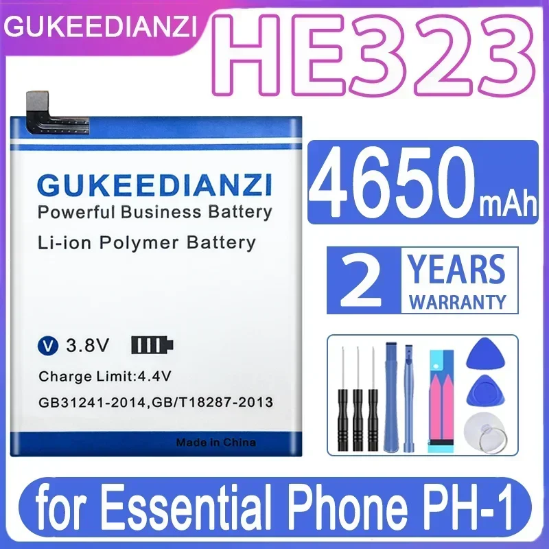 GUKEEDIANZI 4650 мАч HE323 аккумулятор для Essential Phone PH-1 хорошее качество держатель стентов