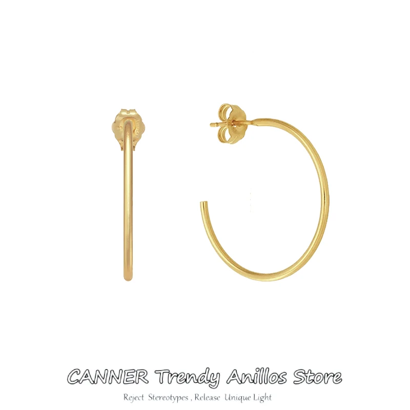 CANNER 925 Sterling Silver 15mm 25mm Big C-shaped Ear Studs Large Circle Stud Earring For Women New Year Punk Party Jewelry gift
CANNER 925 Sterling Silver 15mm 25mm Big C-shaped Ear Studs Large Circle Stud Earring For Women New Year Punk Party Jewelry gift