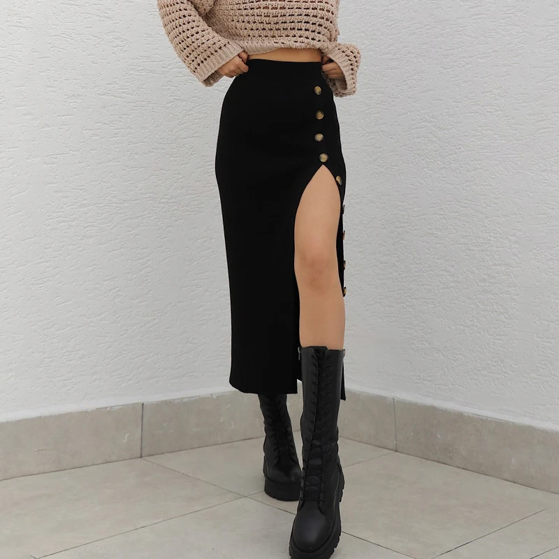 Sunny y.j. Юбка-карандаш Женская прямая средней длины с завышенной талией, на пуговицах
Sunny y.j. Юбка-карандаш Женская прямая средней длины с завышенной талией, на пуговицах