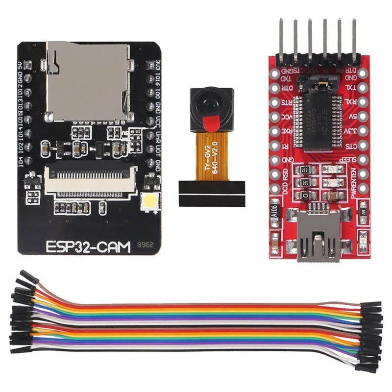 ESP32-CAM Wifi + Bluetooth модуль Wifi ESP32 макетная плата с модулем камеры OV2640 2MP + 20-контактный Джампер провод
ESP32-CAM Wifi + Bluetooth модуль Wifi ESP32 макетная плата с модулем камеры OV2640 2MP + 20-контактный Джампер провод