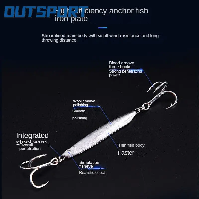 Factory Direct Sales For Freshwater Seawater Fishing Simulation Bait Far Cast Luya Iron Plate Streamlined Blood Tank Hook
Factory Direct Sales For Freshwater Seawater Fishing Simulation Bait Far Cast Luya Iron Plate Streamlined Blood Tank Hook