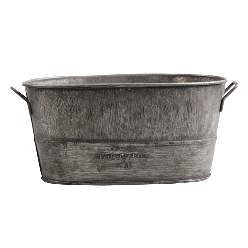 Holder Flowerpot Decoration Planter Galvanized Iron Balcony Succulents Ornament Home Gray Vintage Container European Style
Holder Flowerpot Decoration Planter Galvanized Iron Balcony Succulents Ornament Home Gray Vintage Container European Style