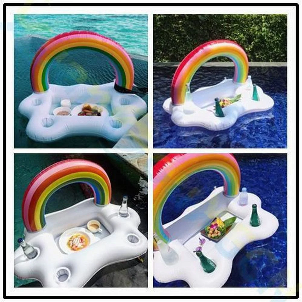 Inflatable Summer beach Party Ice Bucket rainbow Cup Holder Pool Float Beer Drinking Cooler Table Bar Tray Water Swimming Ring
Inflatable Summer beach Party Ice Bucket rainbow Cup Holder Pool Float Beer Drinking Cooler Table Bar Tray Water Swimming Ring
