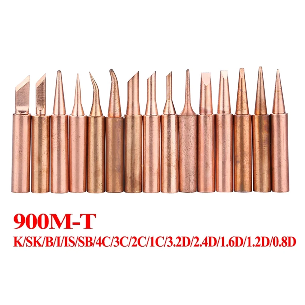 15pcs Soldering Iron Tip Copper 900M-T I/B/D/C/K Type Tip For 936 937 938 969 8586 852D Soldering Station Welding
15pcs Soldering Iron Tip Copper 900M-T I/B/D/C/K Type Tip For 936 937 938 969 8586 852D Soldering Station Welding