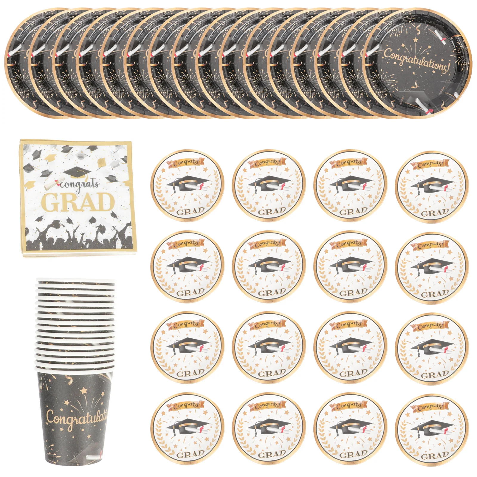 1Set Disposable Paper Dishes Paper Drinking Cups Tissues for Graduation Party 
1Set Disposable Paper Dishes Paper Drinking Cups Tissues for Graduation Party