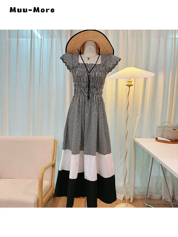 2023 Summer Vintage Flying Sleeve Square Collar Patchwork Mid Long Dresses Women Elegant Beach Style High Waist Chiffon Dress
2023 Summer Vintage Flying Sleeve Square Collar Patchwork Mid Long Dresses Women Elegant Beach Style High Waist Chiffon Dress