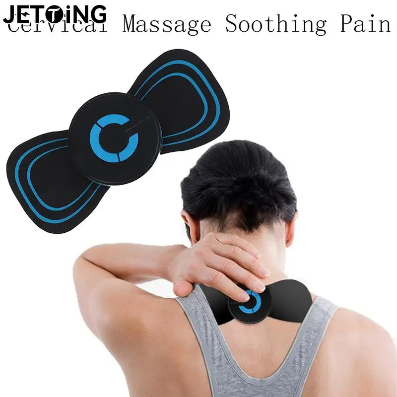 

Портативный мини-массажер для шеи, устройство для облегчения боли в мышцах, электрические удобные интеллектуальные Стикеры для массажа шей...