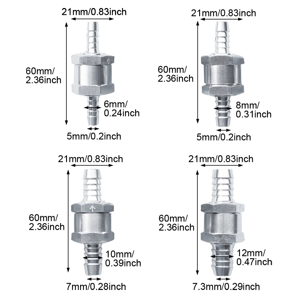 4pcs/pack Diesel Fuel System Non Return Check Valve Petrol One Way Automobile Low Pressure Water Pump Aluminium Alloy Car Oil
4pcs/pack Diesel Fuel System Non Return Check Valve Petrol One Way Automobile Low Pressure Water Pump Aluminium Alloy Car Oil