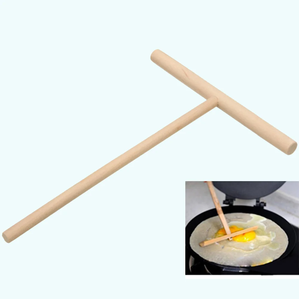 

Crepe Spreader Wooden Batter Kitchen Pancake Tool Dough Tools Wood Utensils Pabcake Distributor Scraper Making T Rake Shaped