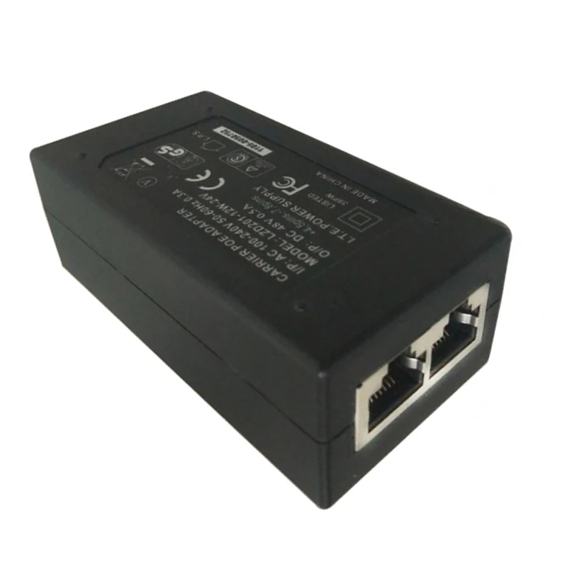 

Чёрный Инжектор POE RYRA, постоянный ток 48 В, 0,5 А, мониторинг питания от сети Ethernet, аксессуары, адаптеры кабеля