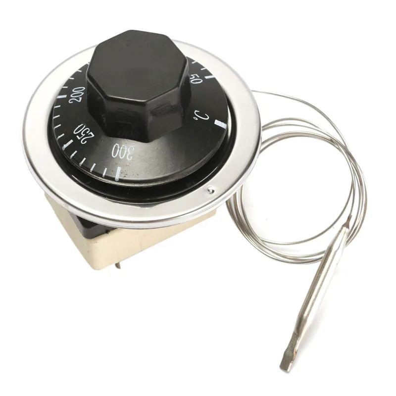 

Thermostat AC 250V 16A 50-300 degrees Celsius Knob Liquid Rising Temperature Controller NO NC for Electric Oven